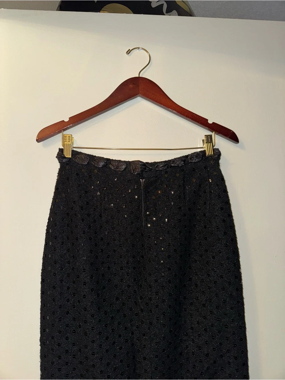 Chanel Suit Black with sequins vintage (2 piece set: jacket and skirt)